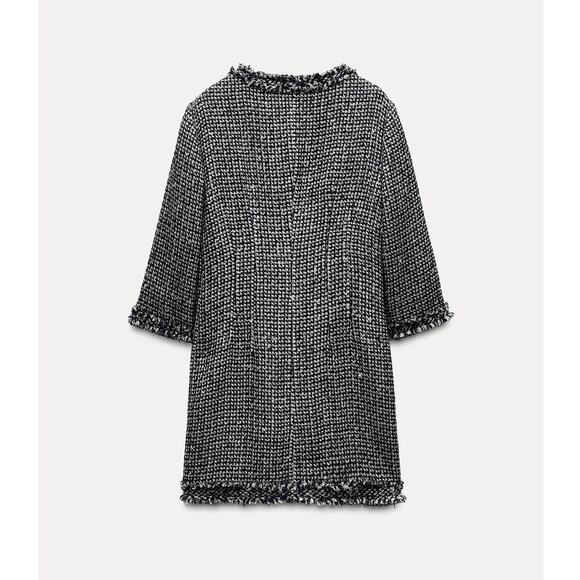 RARE!!! ZARA Gray Wool-blend Mini Dress NWT - Picture 12 of 12